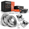 Set of 2 Rear Brake Rotors & Pads for Nissan Titan/Armada (2004–2015)