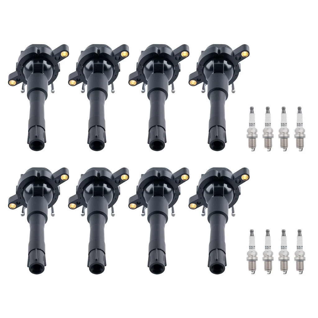 8pcs Ignition Coils + Spark Plugs for BMW 840Ci E31 (1996–1997) UF354