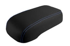 Leather Console Lid Armrest Cover for Hummer H3 (2005–2010) Blue Stitch