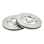 Front Drilled Slotted Brake Rotors for 2012-2014 Ford Mustang V6 3.7L (2012–2014)