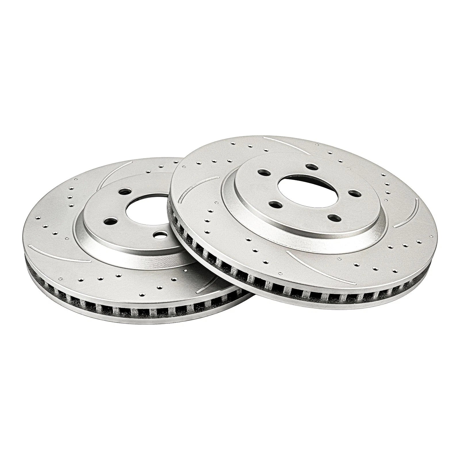 Front Drilled Slotted Brake Rotors for 2012-2014 Ford Mustang V6 3.7L (2012–2014)