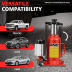 20 Ton Air Hydraulic Lift Bottle Jack for Cars Trucks (10.4-19.8in)