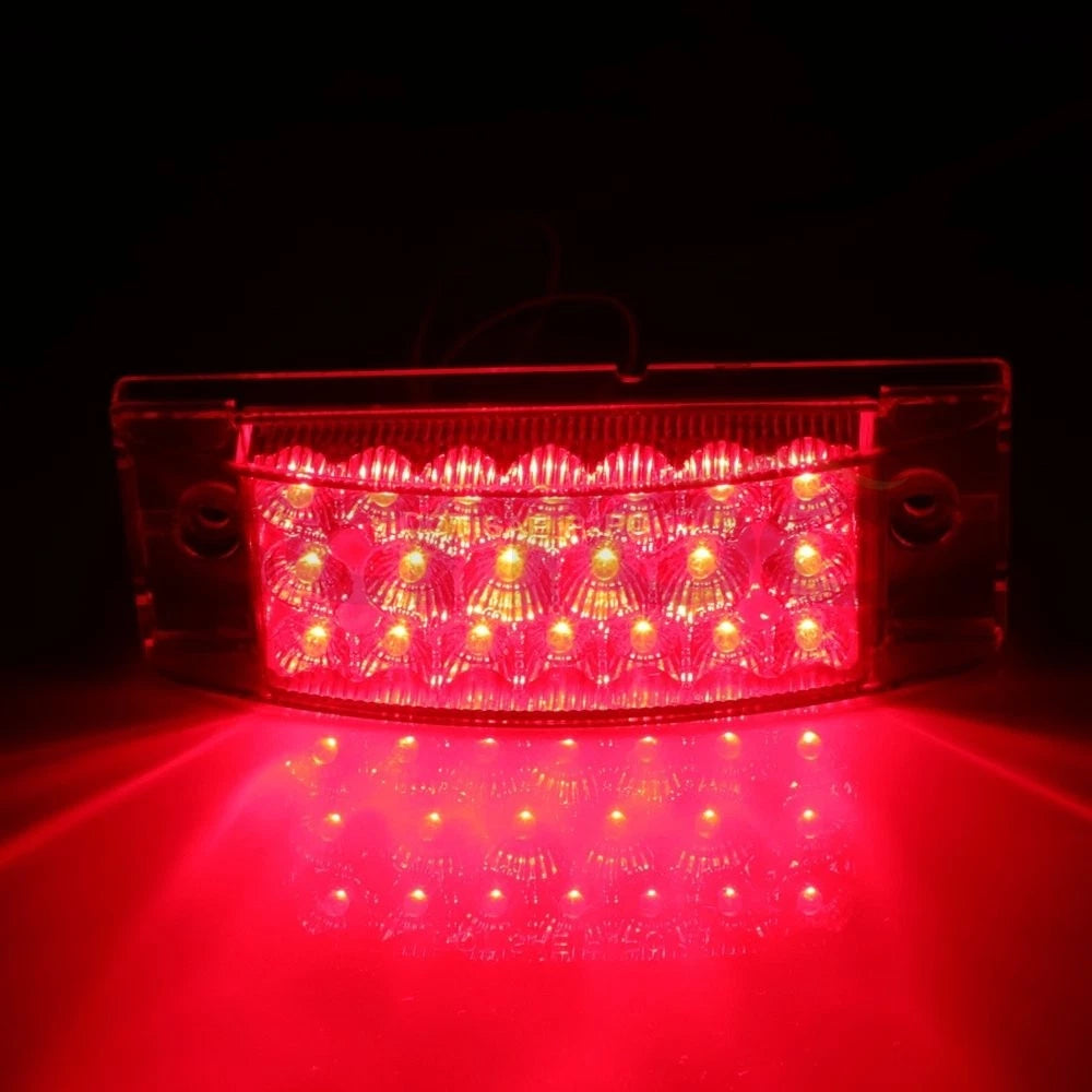 10x Clear Lens Amber Red Turn Signal Side Marker Lights for Kenworth Mack