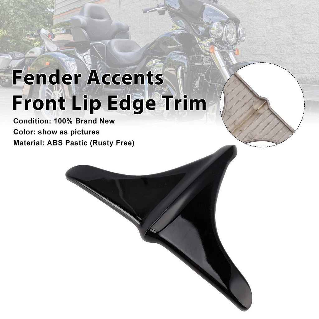 ABS Rear Fender Accents Trim for Harley Street Tri Glide (2009–2023) Black