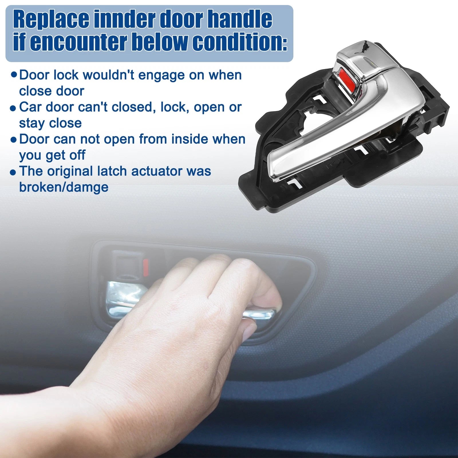 Front Right Inner Door Handle for Hyundai Tucson (2016–2023) No. 826202S010