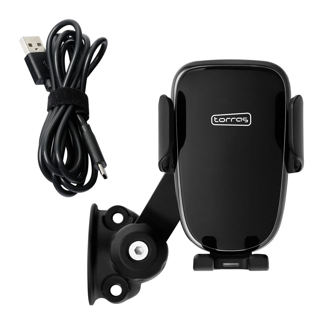 Phone Holder Bracket Mounting Wireless USB Charger for Harley (1'' Handlebar)