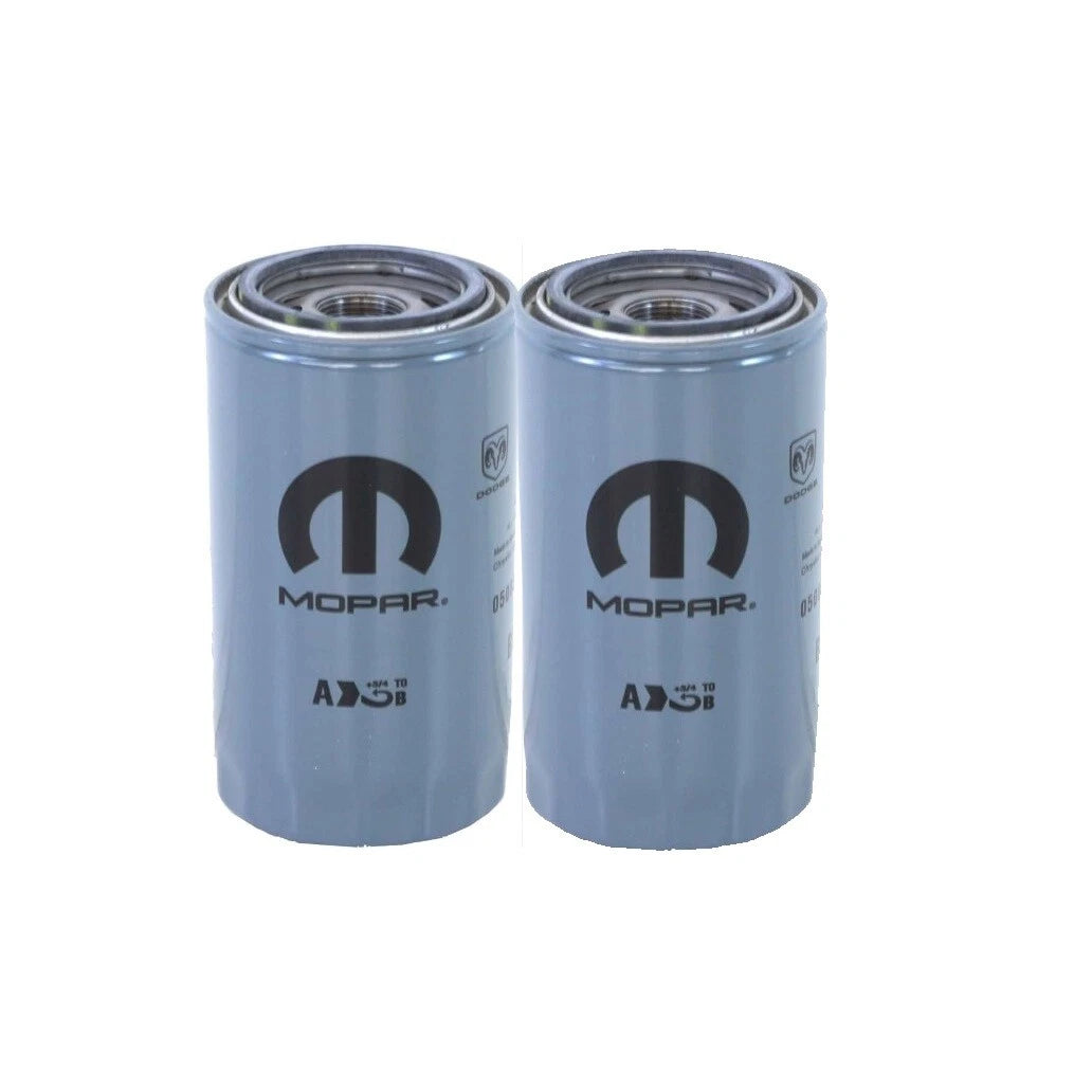 Set of 2 Engine Oil Filters for Dodge Ram L6 Diesel (OEM Mopar)