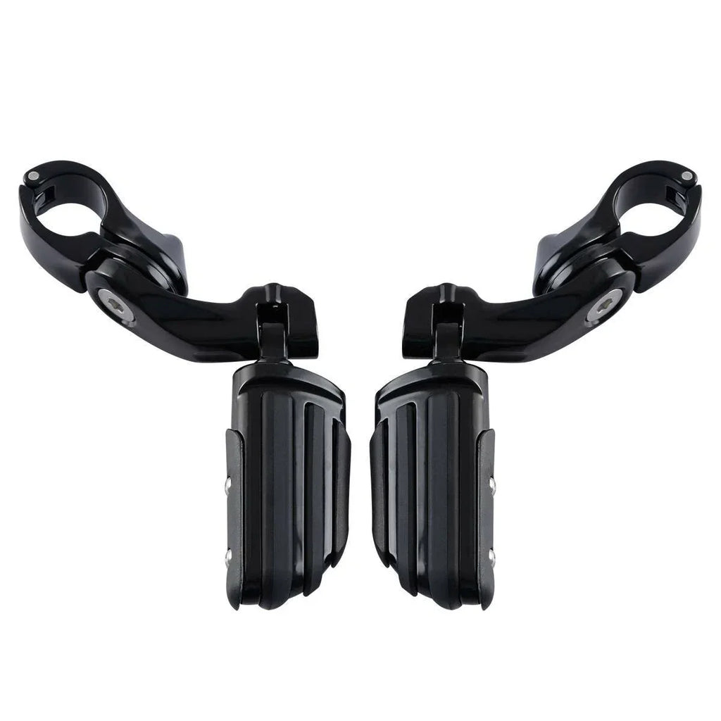 1 1/4'' Adjustable Engine Guards Footpeg Short Angled for Harley