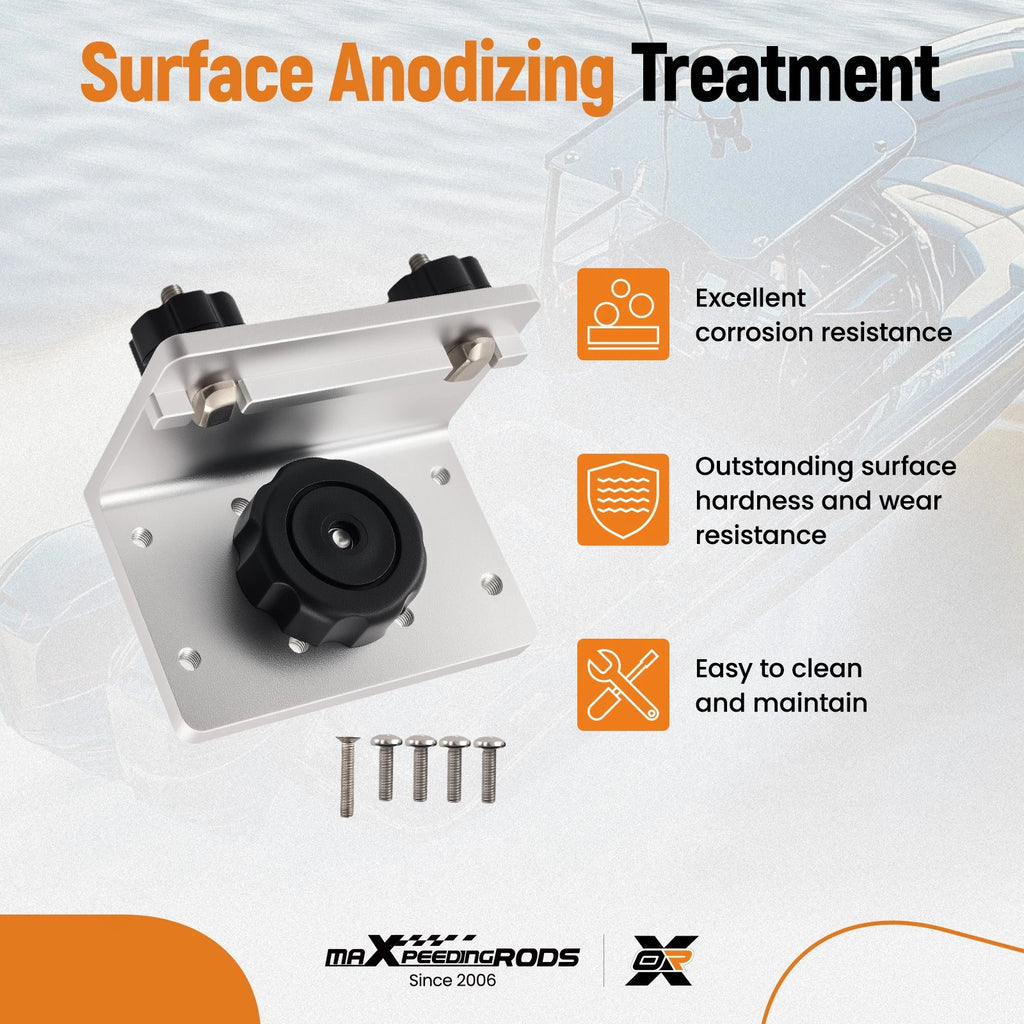 90-Degree Boat Gunnel Track Adapter Mount for