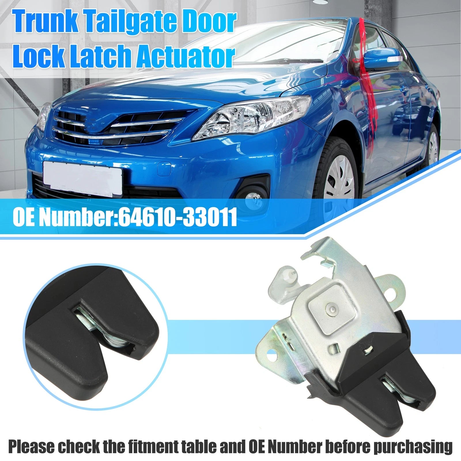 Tailgate Latch Actuator 64610-33011 for Toyota Camry (1992–1996)