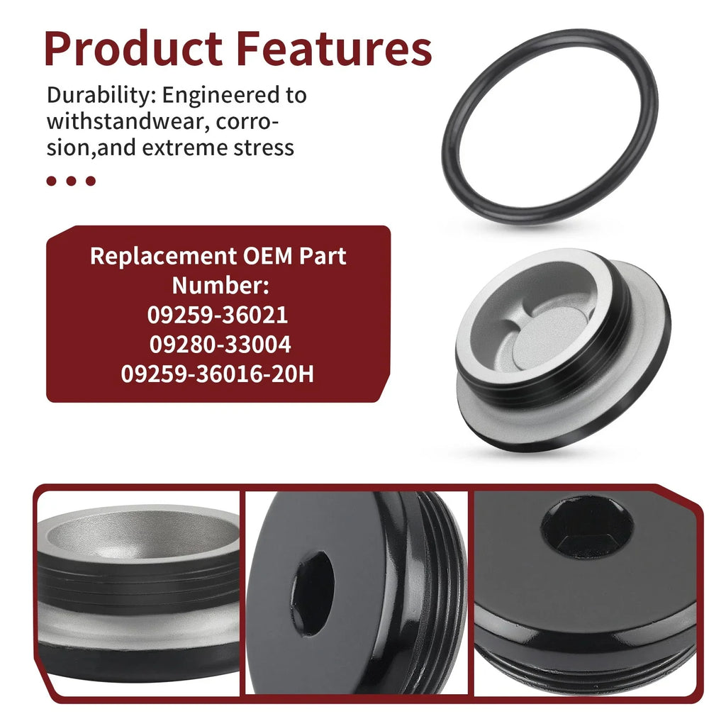 Black Crankcase Plug & O Ring for Suzuki GSX-S1000/750/750Z