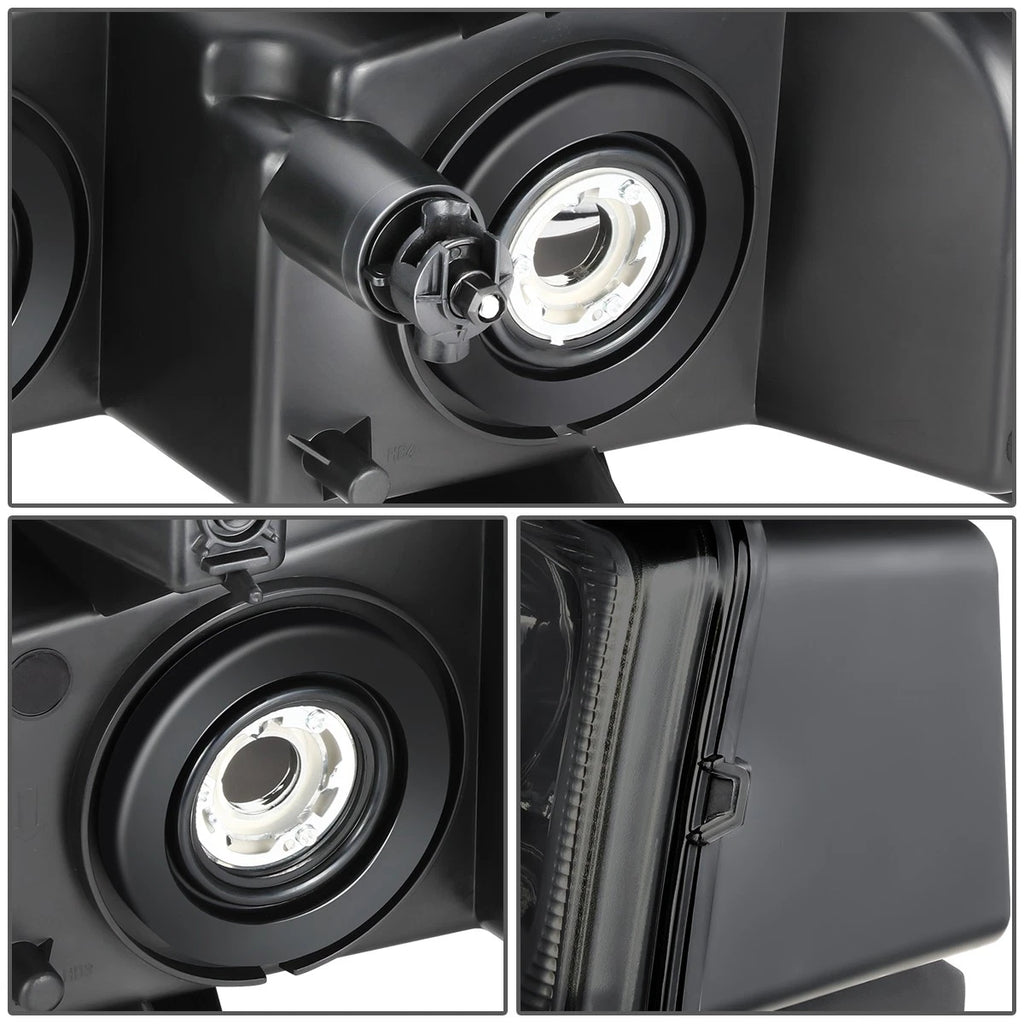 Headlights for Chevy Express GMC Savana 1500 2500 3500 (2003–2022) Chrome Smoked