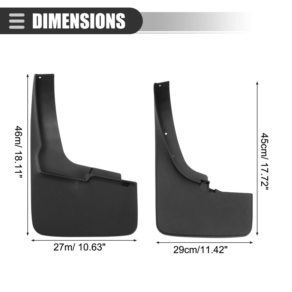 Set of 4 Mud Flaps Splash Guards for Ford Ranger (2019–2022)