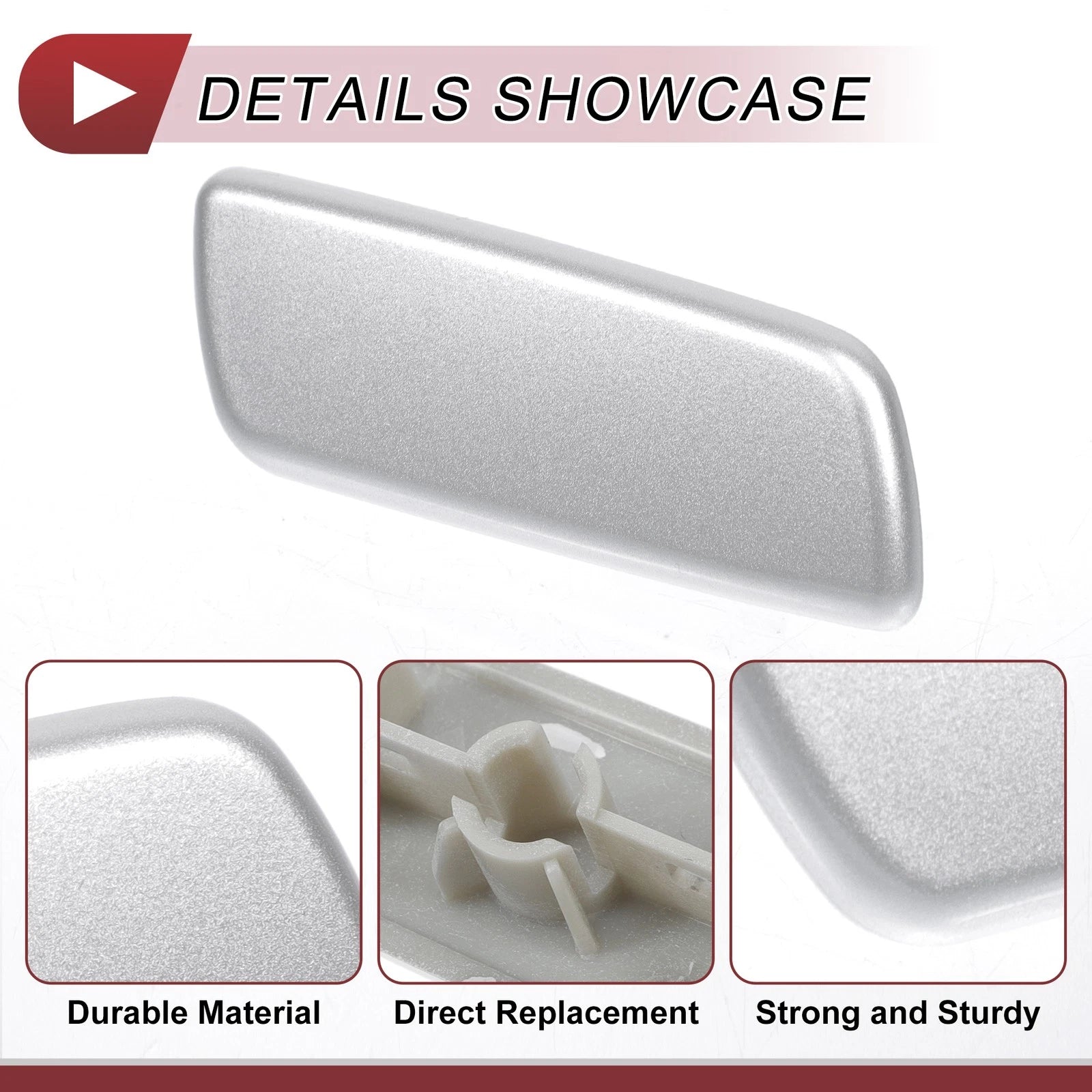Front Right Washer Nozzle Cover Cap for Lexus RX350 (2010–2013) 1 Pcs Silver Tone