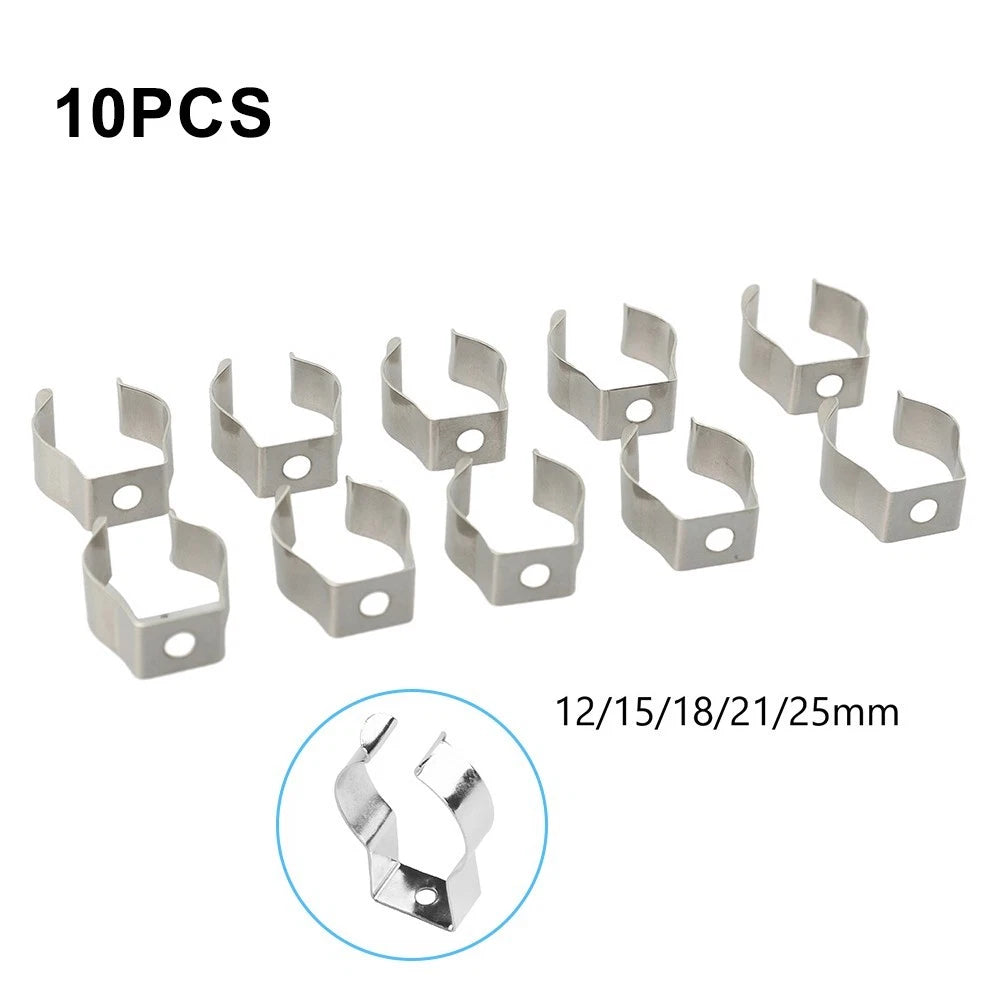 10 Spring Terry Clips for Tools - 304 Stainless Steel