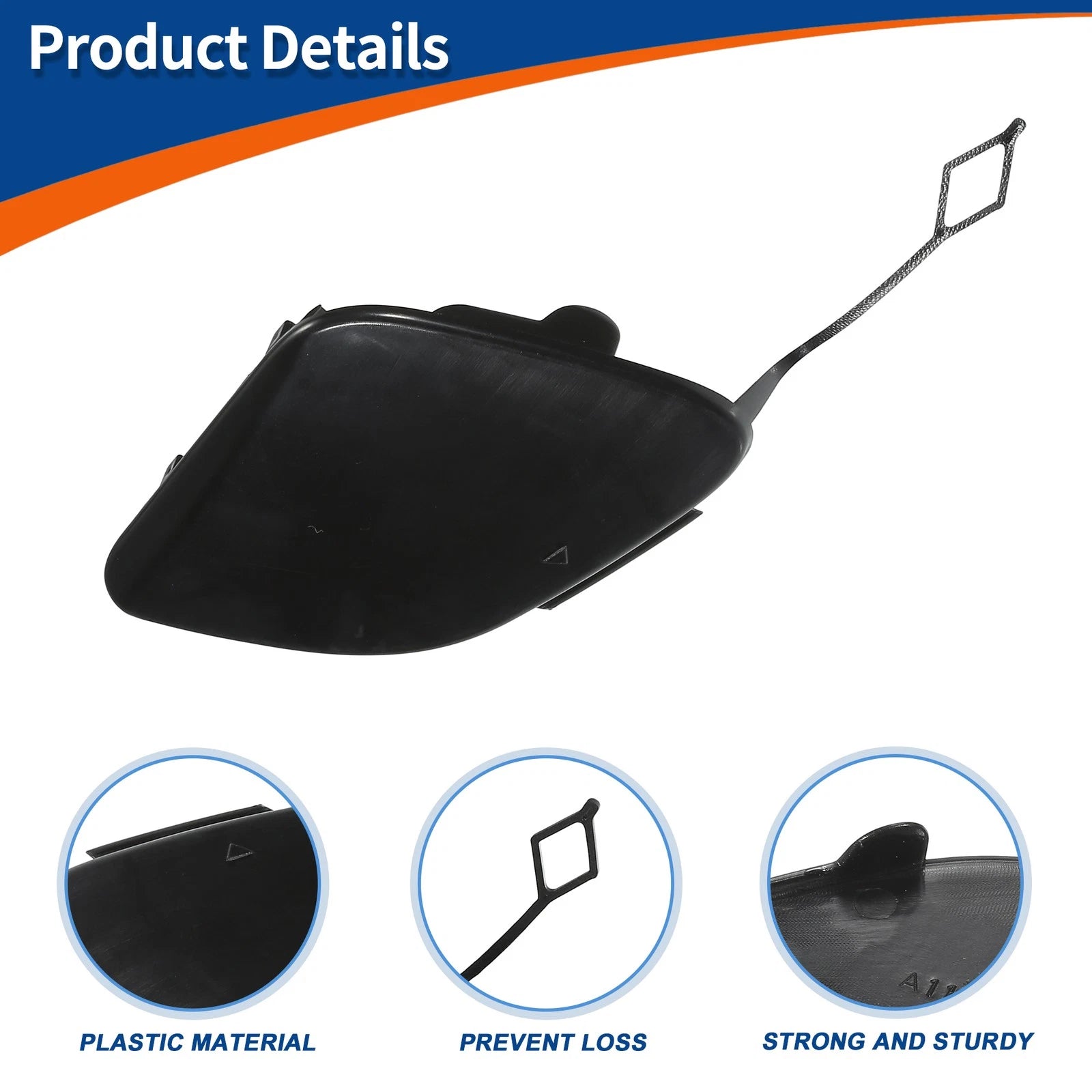 Tow Hook Cover for Mercedes-Benz CLA W117 (2014–2019) No.A1178851300 Black