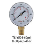 Air Pressure Gauge 14 Inch BSPT Thread 060PSI for Radial Mounting