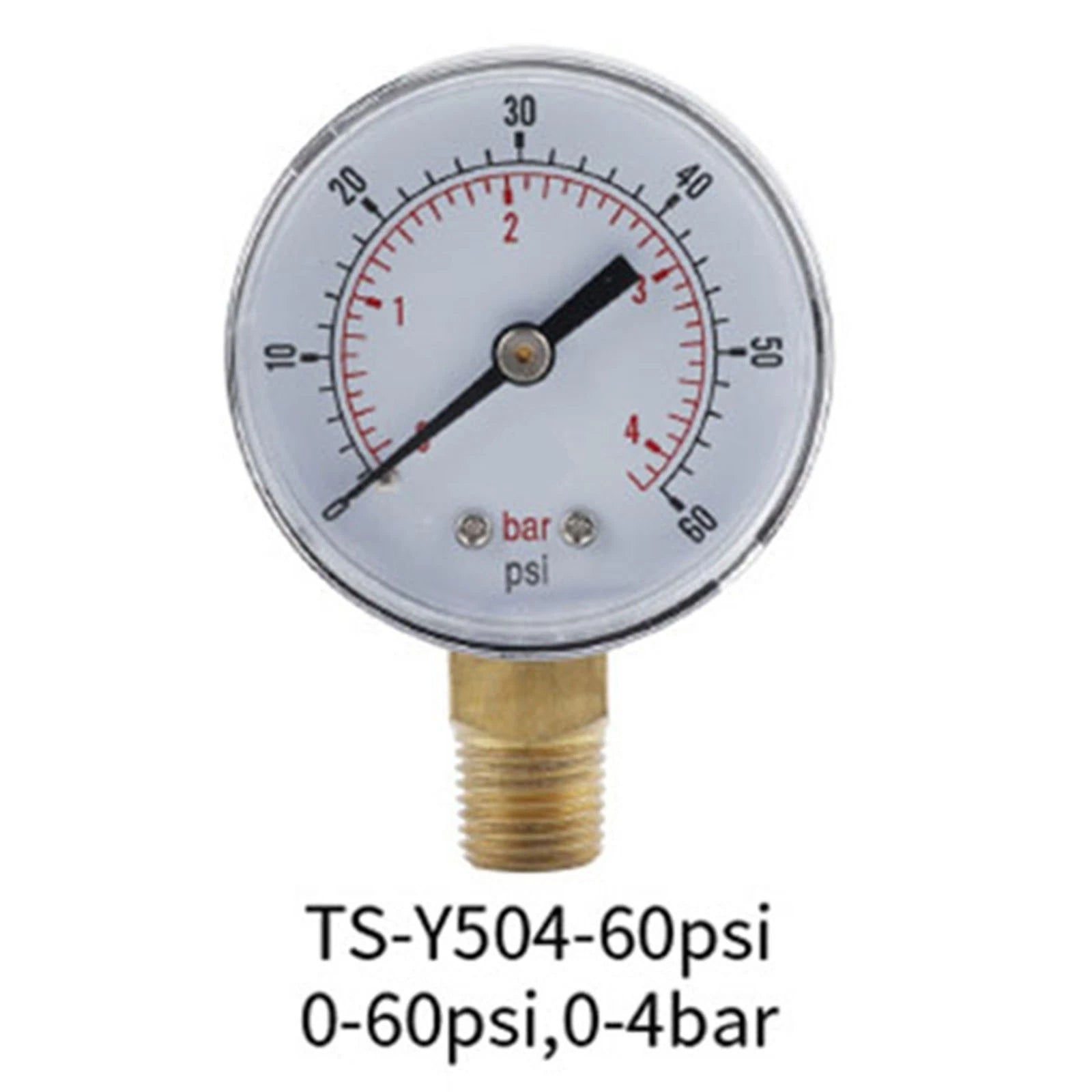 Air Pressure Gauge 14 Inch BSPT Thread 060PSI for Radial Mounting