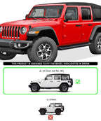 Running Boards for Jeep Wrangler JL 2018-2026 (6in Matte Black)