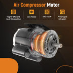 Air Compressor 5HP 7/8" Shaft 3450RPM 21A 56 Frame CCW for