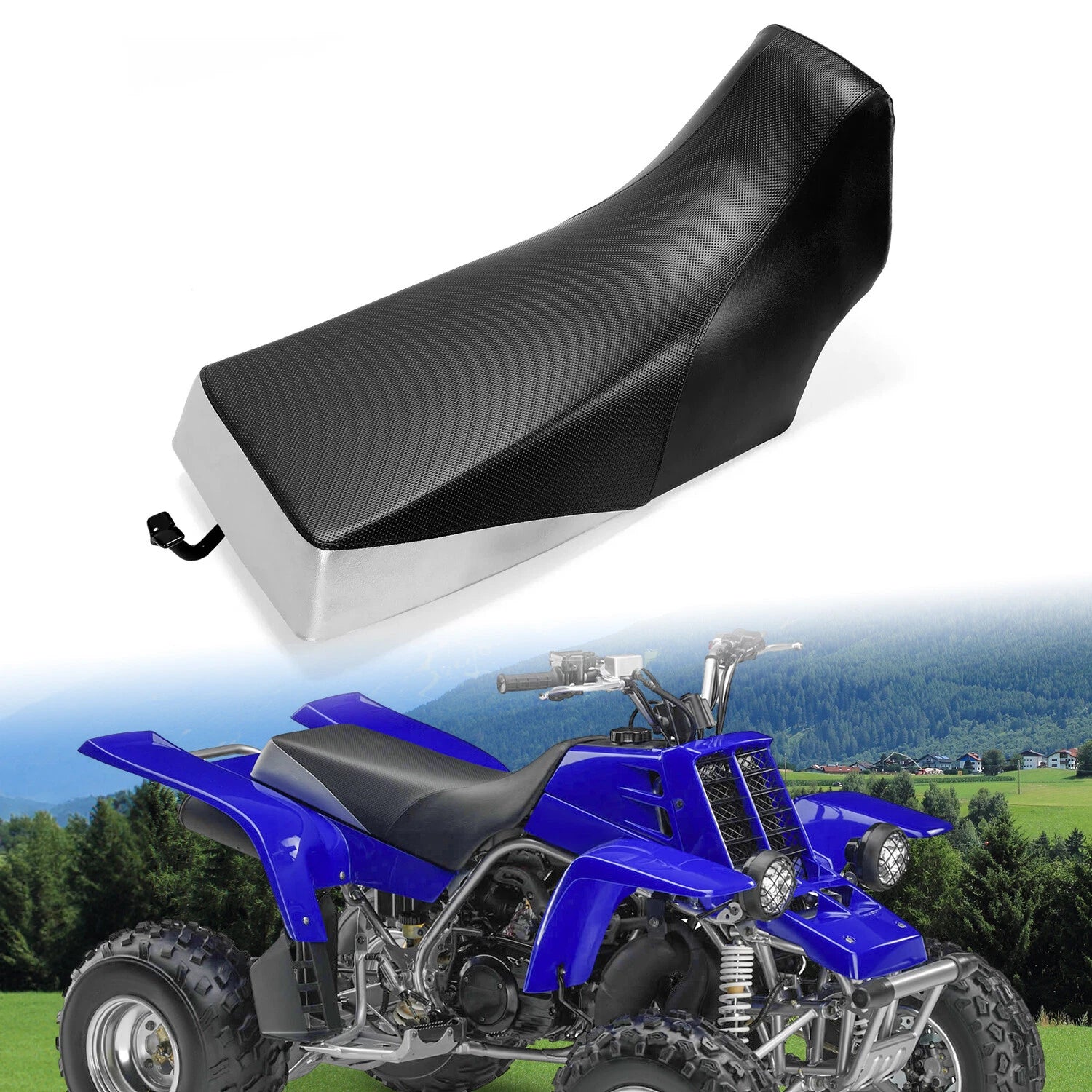Complete Seat for Yamaha Banshee YFZ350 (1987–2006) Black Silver