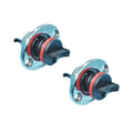 2X Boat Bungs for Transom (Chrome Base, Coarse Thread)
