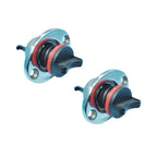 2X Boat Bungs for Transom (Chrome Base, Coarse Thread)