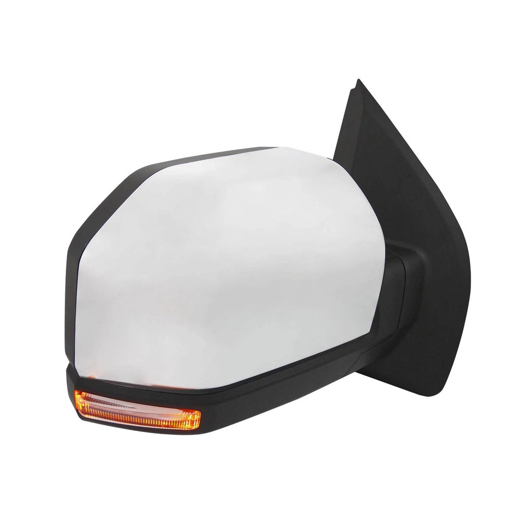 Replacement Chrome Passenger Side Power Door Mirror w/Heated Glass w/Blind Spot