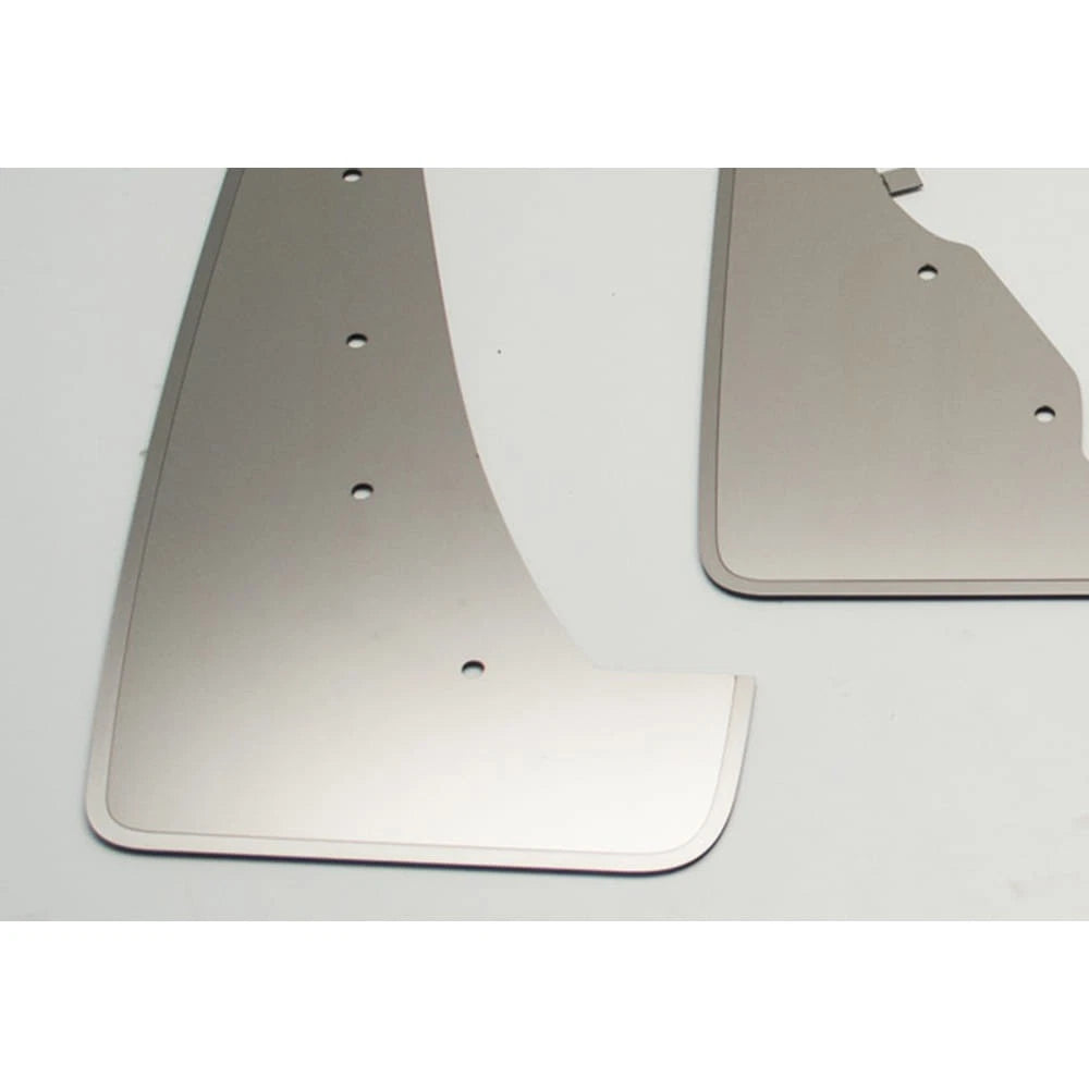 4pc Brushed Stainless Mud Guards with ABS Backing for Dodge Challenger (2015–2017)