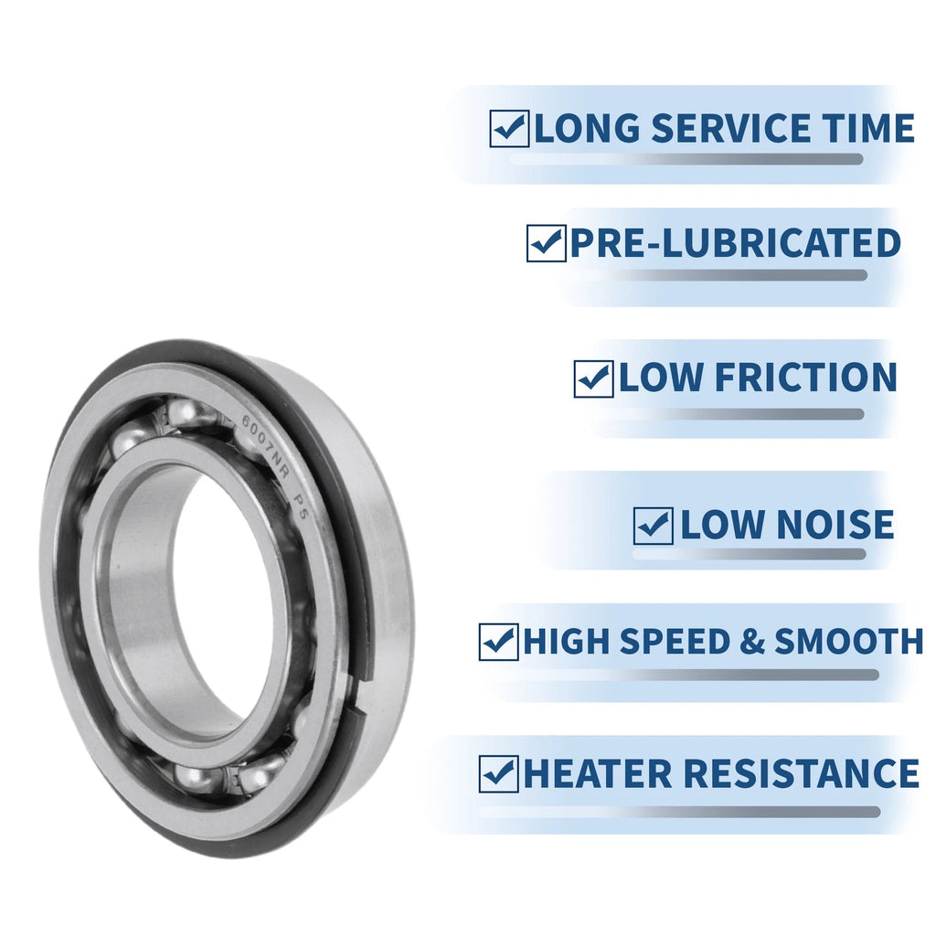 1 Pc 6007NR Deep Groove Ball Bearing for Scooter Skateboard Wheel (35x62x14mm)