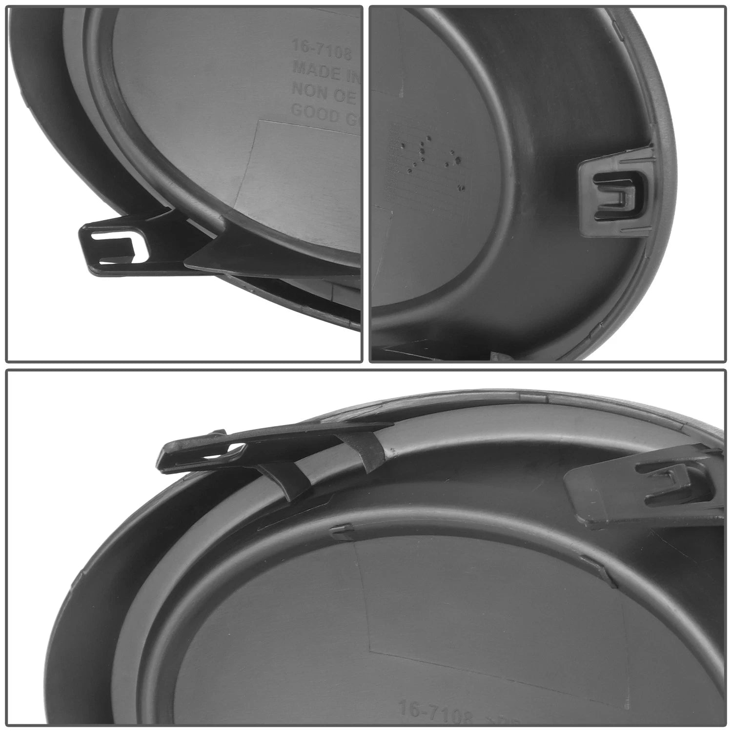 Fog Light Cover for Nissan Rogue Sport (2017–2019) - Left Side, Smooth Black