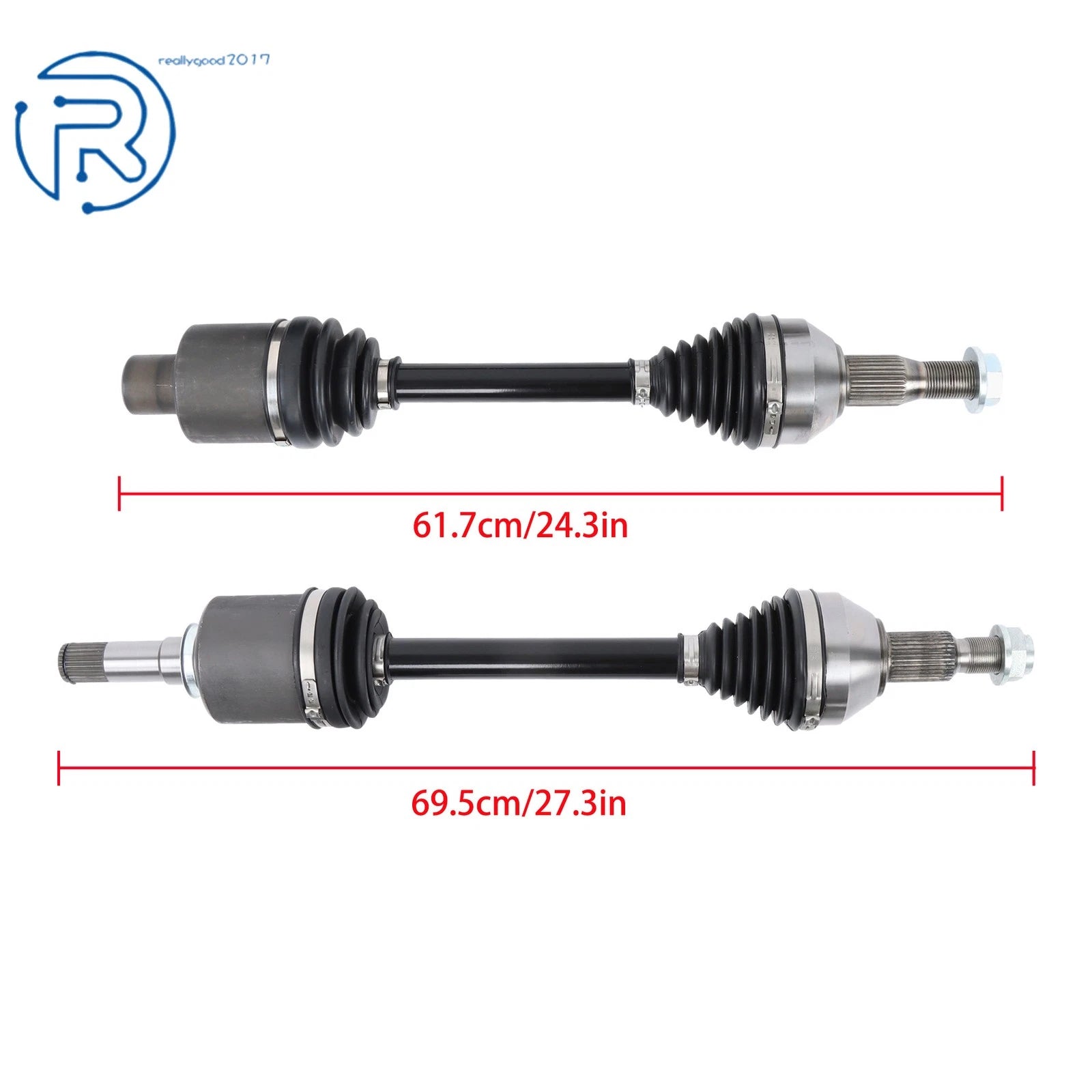 Set of 2 CV Axle Assemblies for Chevy Traverse GMC Acadia (2009-2017)