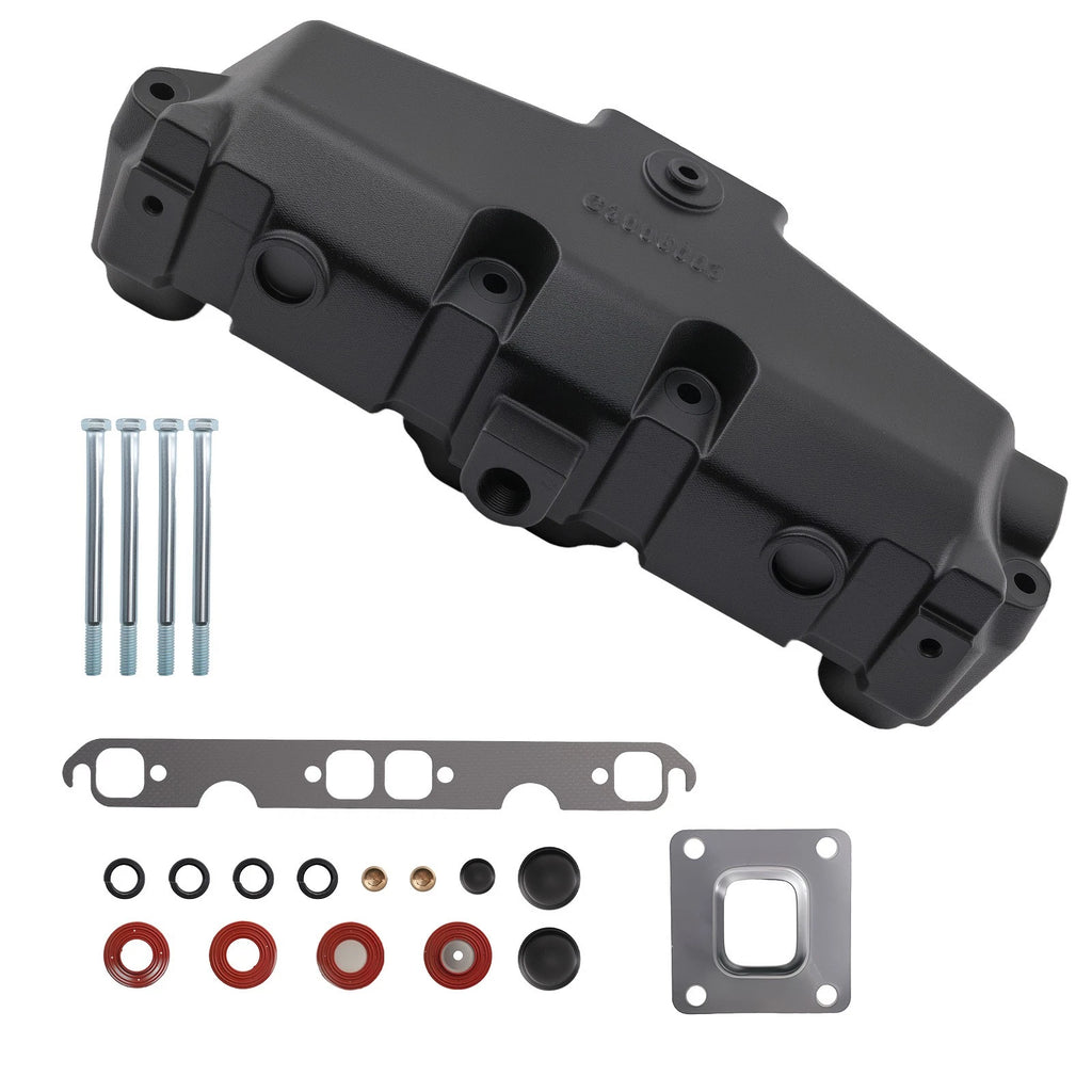 Black Marine Manifold for Mercruiser GM V8 5.0 5.7 (YYYY–YYYY)