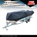 Waterproof Trailerable Boat Cover for V-hull Fish Ski Bass (11-13FT)