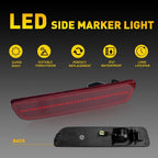 2X LED Rear Bumper Side Marker Lights for Ford Mustang (2005-2009)