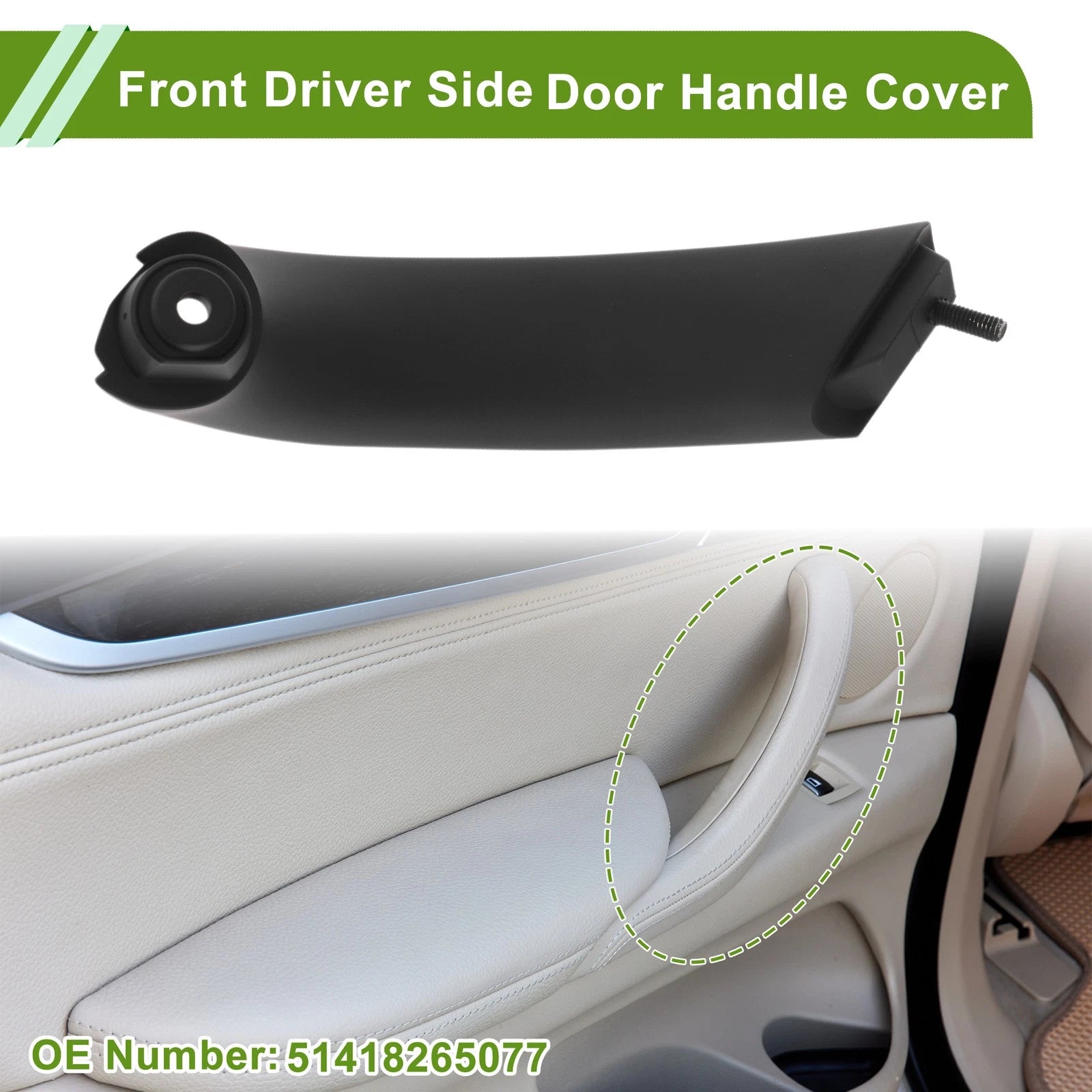 Door Panel Handle Pull Trim Cover for BMW X5 E53 (1999–2006) No. 51418265077