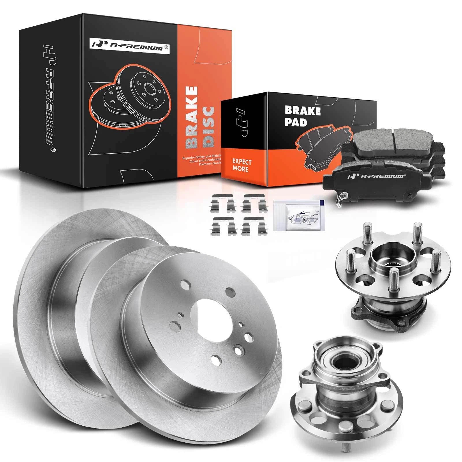 Rear Disc Brake Rotor & Pads for Toyota Sienna AWD (2011–2024)