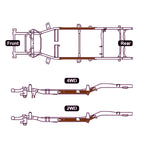 Mid Frame Rust Repair for Toyota Tacoma Regular Cab 2WD 4WD (1996–2004)