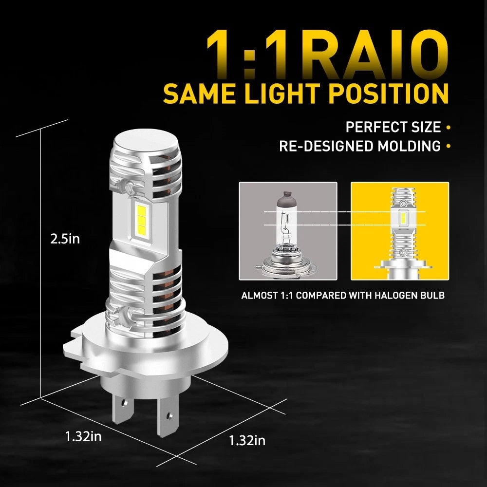 H7 LED Headlight Bulb Low Beam for VW Passat (2001–2015) 6000K