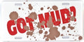 Mudrun 4x4 Truck License Plate Decal for Off-Road Vehicles (Universal)