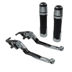 CNC Titanium Extendable Brake Clutch Levers & Grips for Daytona 675 (2006-2018)