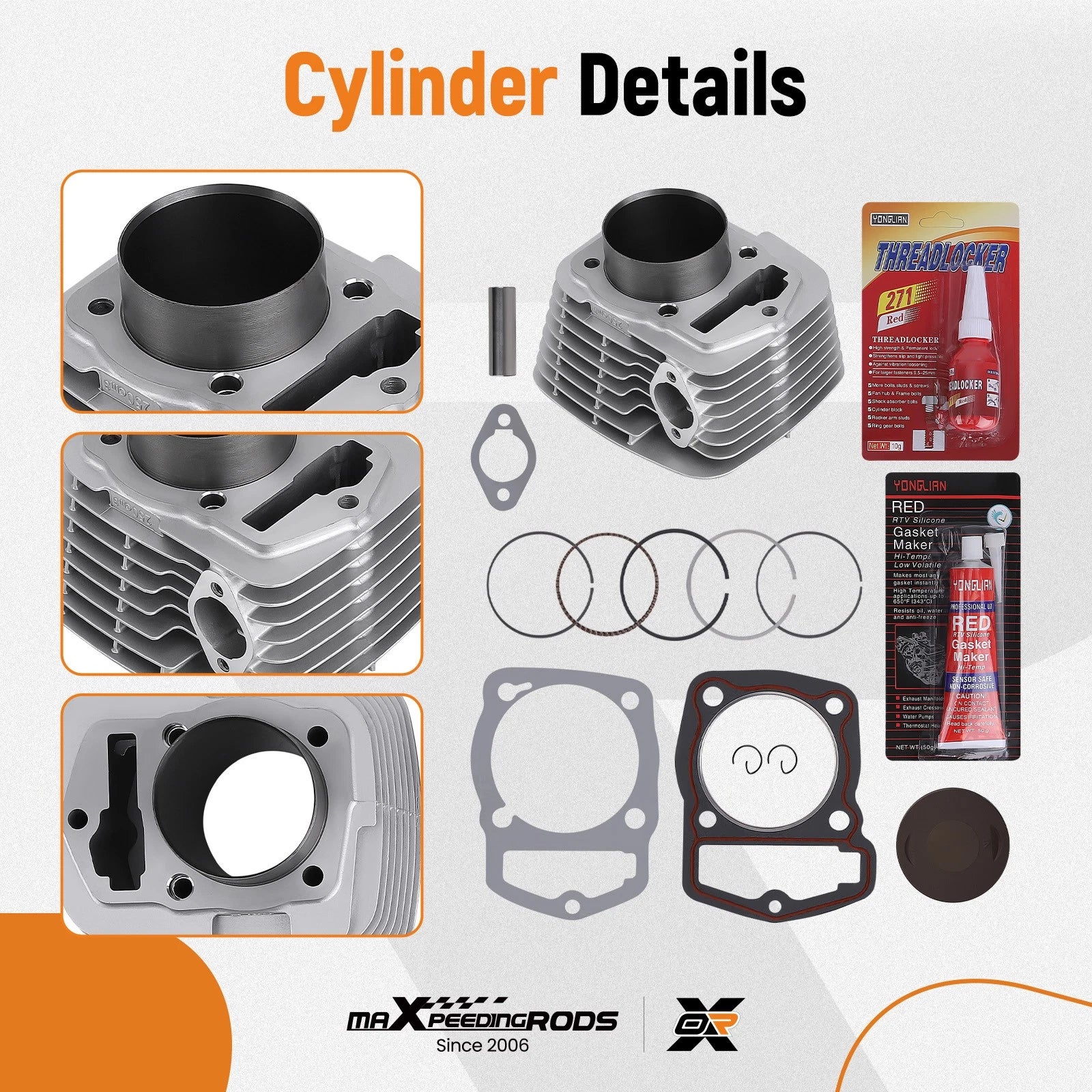 Cylinder Piston Ring Gasket for Honda CRF230F (2003–2019) 230cc
