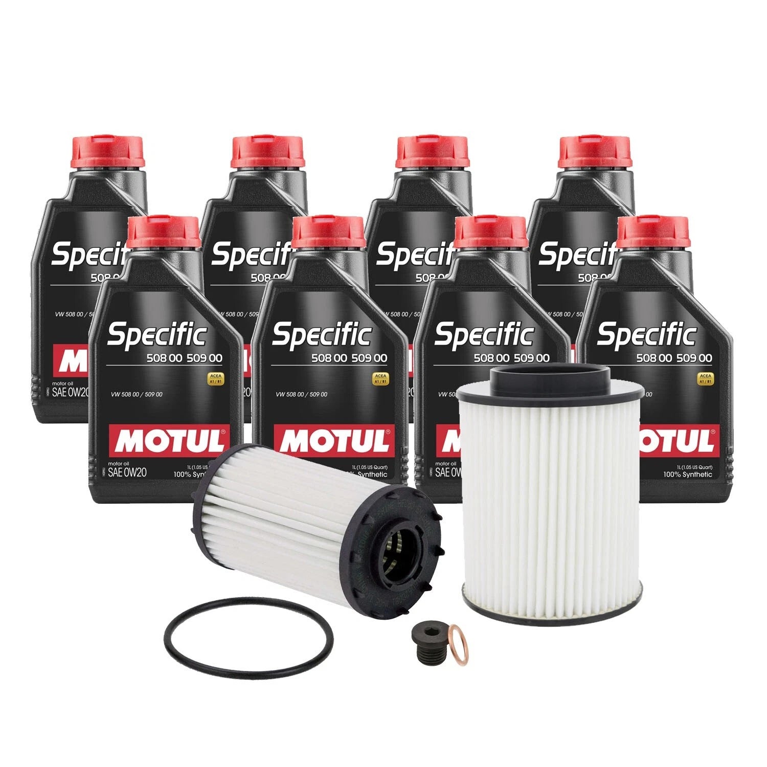 Custom Kit Motul 0W20, Wix Oil Filter, Mahle Air Filter & Drain Plug for Audi