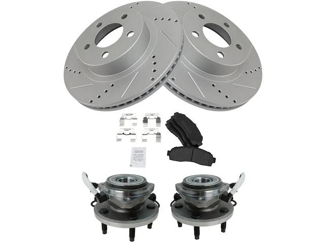 Front Brake Pad, Rotor & Wheel Hub Kit for Mazda B4000 (2003–2009) PD613CS