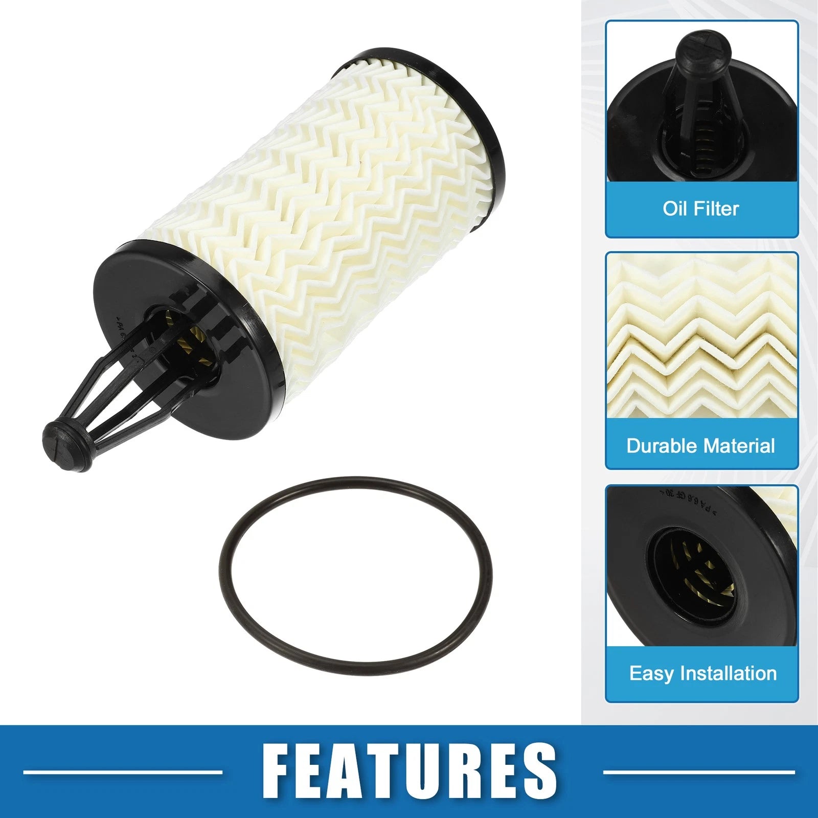 4Pcs Engine Oil Filter No. 2761800009 with O Ring for Mercedes C300 (2015–2019)