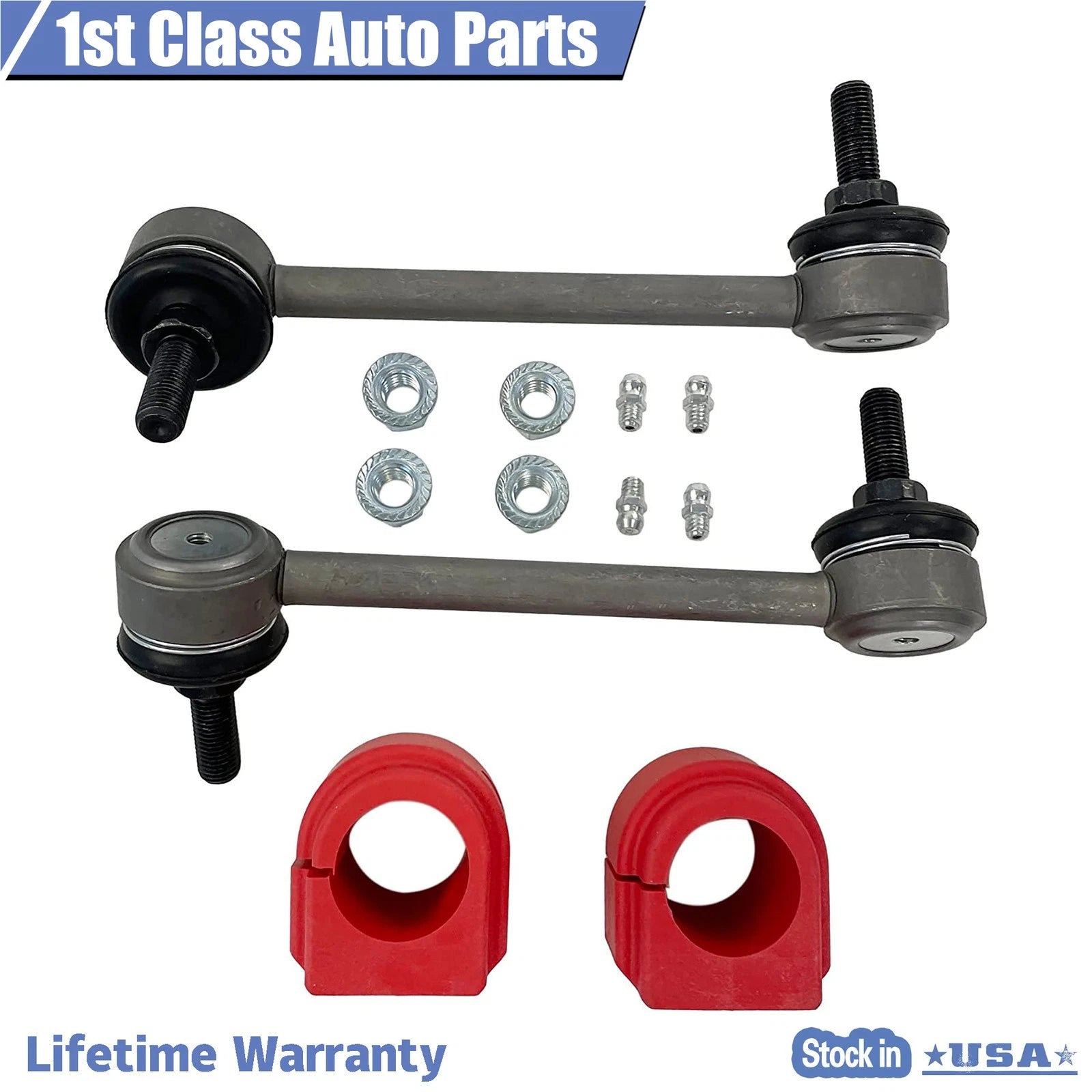 Set of 4 Front Sway Bar Links Bushings for Chevrolet Colorado GMC Canyon (2004–2011)