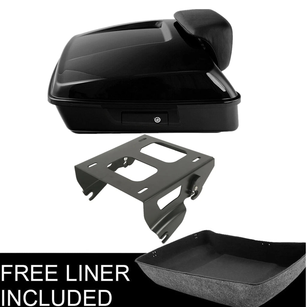 Chopped Trunk Pad Solo Mount Rack for Harley Touring Street Glide (2014–2026)