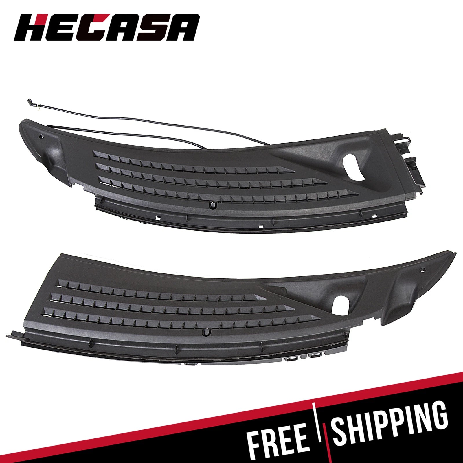 Set of 2 Windshield Wiper Cowl Panel Grille Seals for Ford F150 (2009–2014)