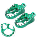 Green CNC Wide MX Style Foot Pegs for Harley Sportster Softail