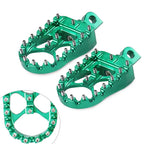 Green CNC Wide MX Style Foot Pegs for Harley Sportster Softail